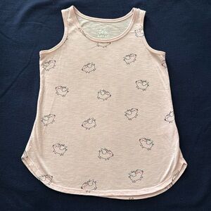Justice Pink Pigs Fly Girls Tank Top